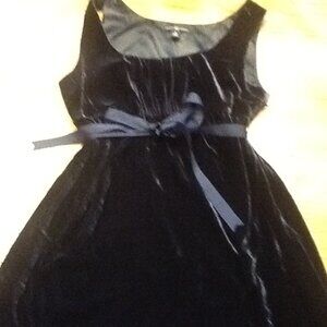 Navy Velvet Bridgerton-Style Midi Dress